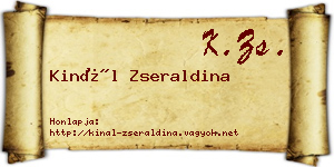 Kinál Zseraldina névjegykártya